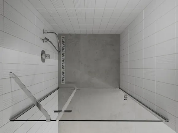 MEXEN - Roma Sprchové dvere Swing 105, transparent, chróm sa stenovým profilom 854-105-000-01-00