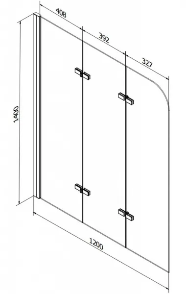 MEXEN/S - Cube obdĺžniková vaňa 170 x 80 cm s panelom + vaňová zástena 120, transparent, čierna 550517080X9012037000
