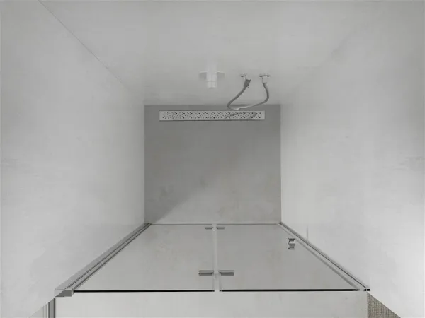 MEXEN - Lima skladacie sprchové dvere 105, transparent, chróm sa stenovým profilom 856-105-000-01-00