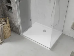 MEXEN/S - Sprchovací kút zalamovací Lima 100x70, číre sklo, chróm + vanička 856-100-070-01-00-4010