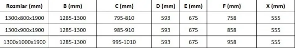 MEXEN/S - Omega sprchovací kút 130 x 80, grafit, chróm + vanička vrátane sifónu 825-130-080-01-40-4010