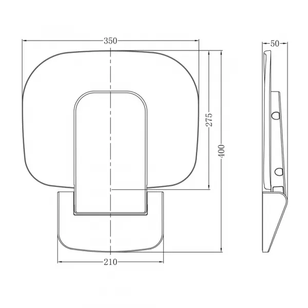Mereo Sedátko do sprchy, duroplast, biele CSS121