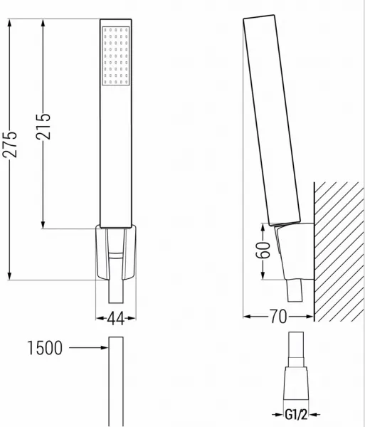 MEXEN/S - Libra R77 vaňová batéria s príslušenstvom, čierna 74513R77-70