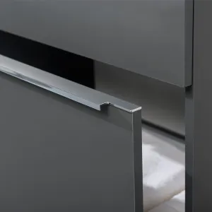 Mereo Mailo, kúpeľňová skrinka 121 cm, biela, chróm madlo CN513S