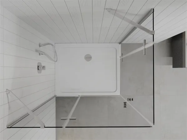 MEXEN/S - Roma Duo sprchovací kút 80x70, transparent, chróm + vanička so sifónom 854-080-070-01-02-4010