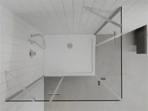 MEXEN/S - Roma Duo sprchovací kút 80x70, transparent, chróm + vanička so sifónom 854-080-070-01-02-4010