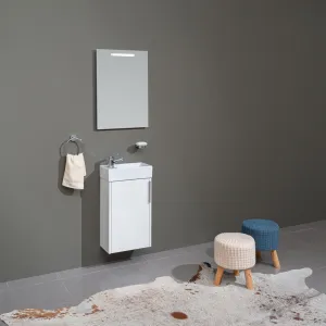 Mereo Vigo, kúpeľňová skrinka s keramickým umývadlom, 41 cm, bílá CN340