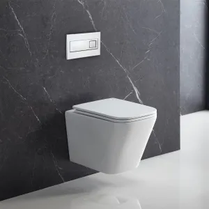 Mereo WC závesné kapotované, RIMLESS, 490x340x350, keramické, vr. sedátka CSS118S VSD83S