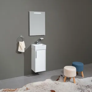 Mereo Vigo, kúpeľňová skrinka s keramickým umývadlom, 33 cm, dub Riviera CN351