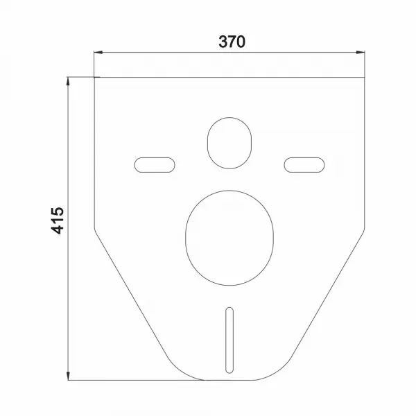 Mereo WC set - Rimless WC hranaté, modul na zamurovanie, biele hranaté tlačidlo MM01SETRB