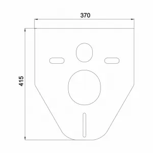 Mereo WC set - Rimless WC hranaté, modul na zamurovanie, biele hranaté tlačidlo MM01SETRB