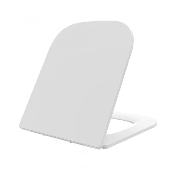 Mereo WC set - Rimless WC hranaté, modul na zamurovanie, biele hranaté tlačidlo MM01SETRB