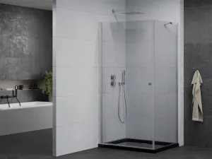 MEXEN/S - Pretória sprchovací kút 90x70, transparent, chróm + sprchová vanička vrátane sifónu 852-090-070-01-00-4070
