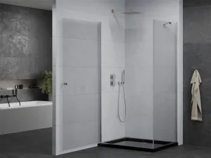 MEXEN/S - Pretória sprchovací kút 90x70, transparent, chróm + sprchová vanička vrátane sifónu 852-090-070-01-00-4070