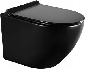 PRIM predstenový inštalačný systém bez tlačidla + WC MEXEN LENA ČERNÁ Rimless + SEDADLO PRIM_20/0026 X ME01