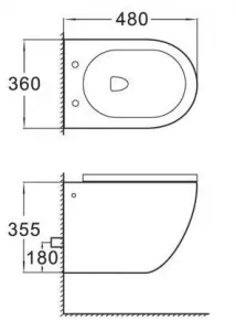 PRIM předstěnový instalační systém s chromovým tlačítkem 20/0041 + WC MEXEN LENA ČERNÁ Rimless + SEDADLO PRIM_20/0026 41 ME01