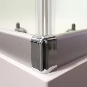 Mereo Sprchový box, štvorcový, 90cm, satin ALU, sklo Point, zadne steny biele, liatá vanička, bez striešky CK34122KMW