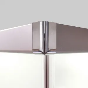 Mereo Sprchový box, štvorcový, 90cm, satin ALU, sklo Point, zadne steny biele, liatá vanička, bez striešky CK34122KMW