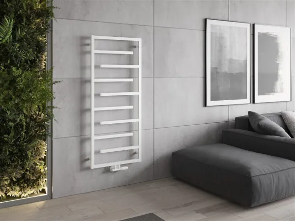 MEXEN - Orlando vykurovací rebrík/radiátor 1380 x 600 mm, 499 W, biela W207-1380-600-00-20