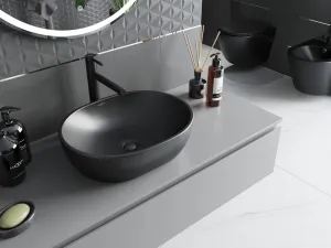 MEXEN - Viki umývadlo na dosku 48 x 35, čierna mat 21054885