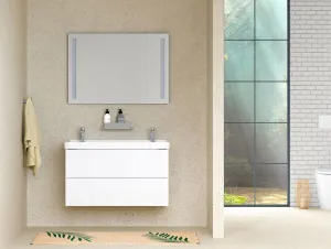 Mereo Siena, kúpeľňová skrinka s keramickým umývadlom 61 cm, antracit mat CN430