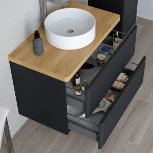 Mereo Siena, kúpeľňová skrinka 80 cm, antracit mat CN431S