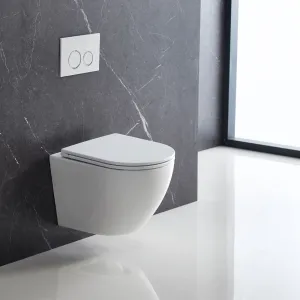 Mereo WC závesné kapotované, Smart Flush RIMLESS, 4490x370x360, keramické, vr. sedátka CSS123 VSD82T1