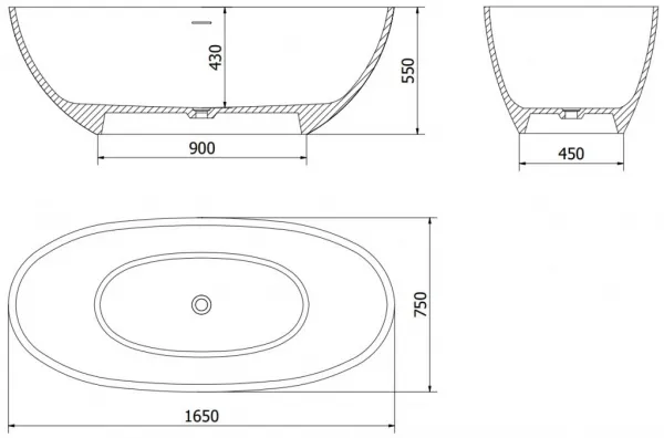 Mexen Bari 165 x 75 cm 57221657570