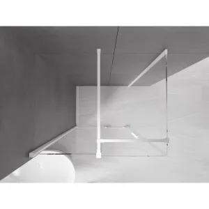MEXEN/S - Velár sprchovací kút 100 x 85, transparent, biela 871-100-085-01-20
