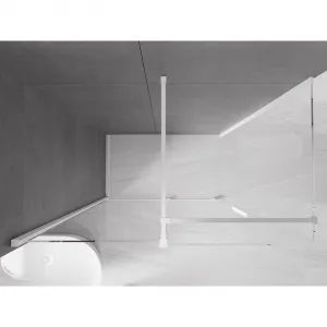 MEXEN/S - Velár sprchovací kút 160 x 100, transparent, biela 871-160-100-01-20