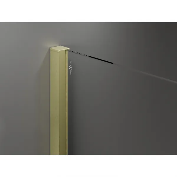MEXEN/S - Velár sprchovací kút 100 x 70, transparent, zlatá kartáčovaná 871-100-070-01-55