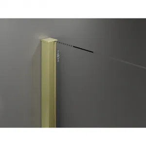 MEXEN/S - Velár sprchovací kút 100 x 70, transparent, zlatá kartáčovaná 871-100-070-01-55