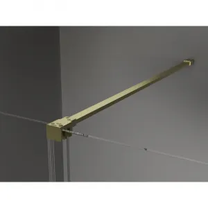MEXEN/S - Velár sprchovací kút 100 x 80, transparent, zlatá kartáčovaná 871-100-080-01-55