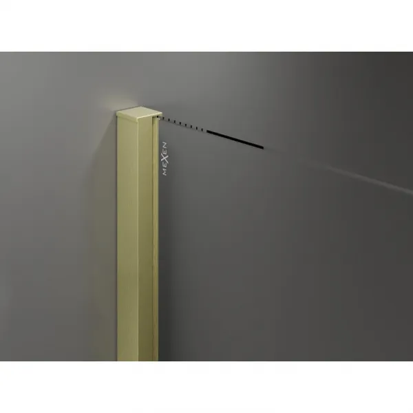 MEXEN/S - Velár sprchovací kút 100 x 80, transparent, zlatá kartáčovaná 871-100-080-01-55