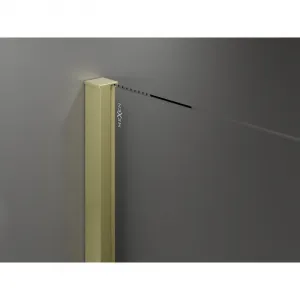 MEXEN/S - Velár sprchovací kút 100 x 80, transparent, zlatá kartáčovaná 871-100-080-01-55