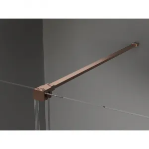 MEXEN/S - Velár sprchovací kút 100 x 80, transparent, kartáčovaná meď 871-100-080-01-65