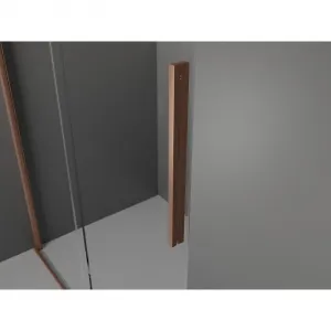 MEXEN/S - Velár sprchovací kút 160 x 70, transparent, kartáčovaná meď 871-160-070-01-65