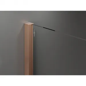 MEXEN/S - Velár sprchovací kút 100 x 80, transparent, kartáčovaná meď 871-100-080-01-65