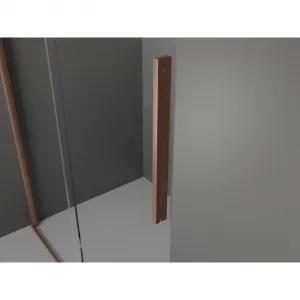 MEXEN/S - Velár sprchovací kút 100 x 80, transparent, kartáčovaná meď 871-100-080-01-65