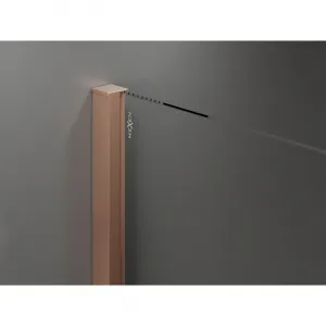 MEXEN/S - Velár sprchovací kút 90 x 70, transparent, kartáčovaná meď 871-090-070-01-65