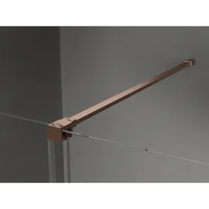 MEXEN/S - Velár sprchovací kút 150 x 85, transparent, kartáčovaná meď 871-150-085-01-65