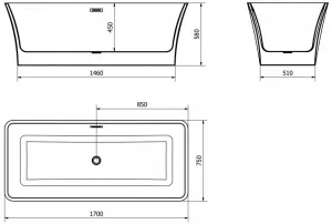 Mexen Tonia, 170 x 75 cm 52171707575-01