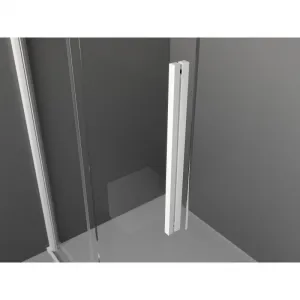MEXEN/S - Velar Sprchová zástena posuvná Walk-in 70 x 200, grafit 8 mm, biela 871-070-000-43-20