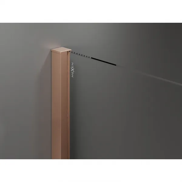MEXEN/S - Velár sprchovací kút, posuvné dvere 100 x 100, grafit, meď kartáčovaná 871-100-100-41-65