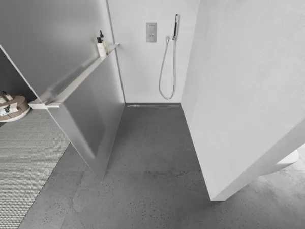 MEXEN/S - Kioto+ Sprchová zástena s poličkou WALK-IN 120 x 200, dekor, nikel kartáčovaný 800-120-121-97-30