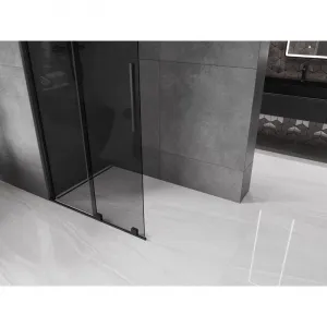 MEXEN/S - Velar Sprchová zástena posuvná Walk-in 80 x 200, grafit 8 mm, čierna 871-080-000-43-70