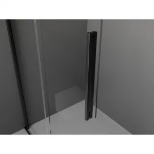MEXEN/S - Velar Sprchová zástena posuvná Walk-in 85 x 200, grafit 8 mm, čierna 871-085-000-43-70