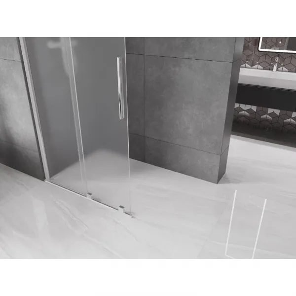 MEXEN/S - Velar Sprchová zástena posuvná Walk-in 85 x 200, dekor 8 mm, chróm 871-085-000-33-01