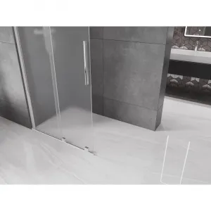 MEXEN/S - Velar Sprchová zástena posuvná Walk-in 85 x 200, dekor 8 mm, chróm 871-085-000-33-01