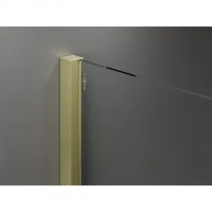 MEXEN/S - Velár sprchovací kút, posuvné dvere 100 x 70, grafit, zlato kartáčovaná 871-100-070-41-55